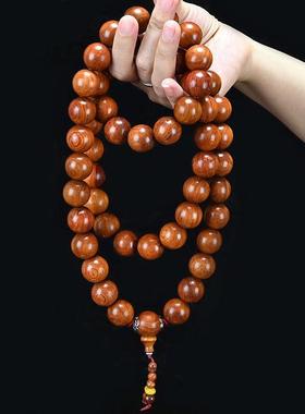 佛珠戴脖子的男士黄花梨念珠20mm