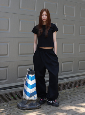 经典1950s复古黑色短袖t恤短款夏季美式Jennie短袖薄柔软舒适百搭