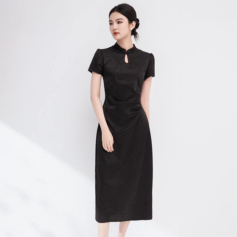 2413506-深圳南油新中式国风旗袍改良时髦气质复古连衣裙子女装瘦