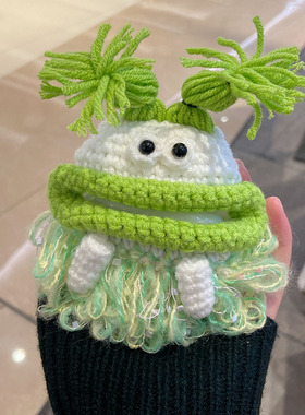 清新抹茶绿色freebudspro4毛绒香肠嘴freebuds6适合华为freeclip2保护套4/5代6i耳机套SE3/se4可爱女款7i