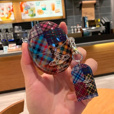 潮酷复古菱格挂件耳机壳