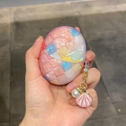 鱼鳞纹适用华为freebuds6保护套freebuds7i蓝牙freeclip2耳机套4i彩色SE3贝壳纹4/4e可爱pro4女款freebuds5i