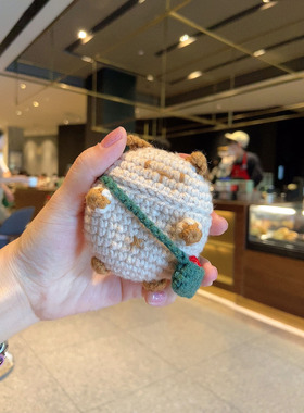 适用华为freebuds6保护套freebudspro4针织毛线5i背包猫se3可爱毛绒5蓝牙6i耳机套3代4/4e冬天女FreeClip2