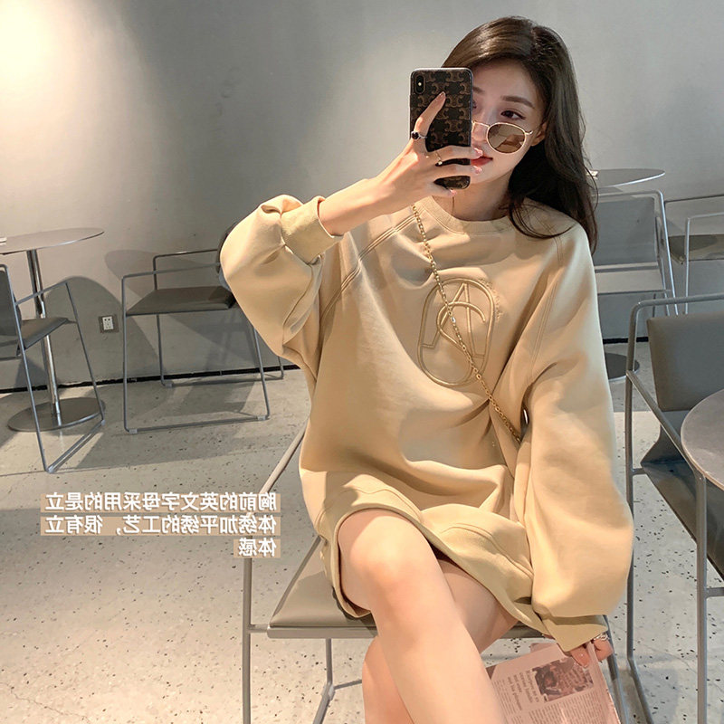 清仓秒杀破价学生大码卫衣女新款秋冬加厚中长宽松潮ins慵懒风