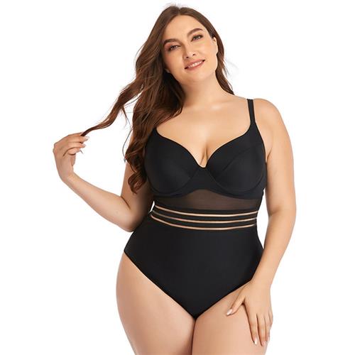 one solid piece women backless mesh swimsuit xl cupped sexy