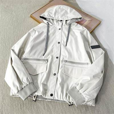 Fashionable casual windbreaker versatile top hooded jacket