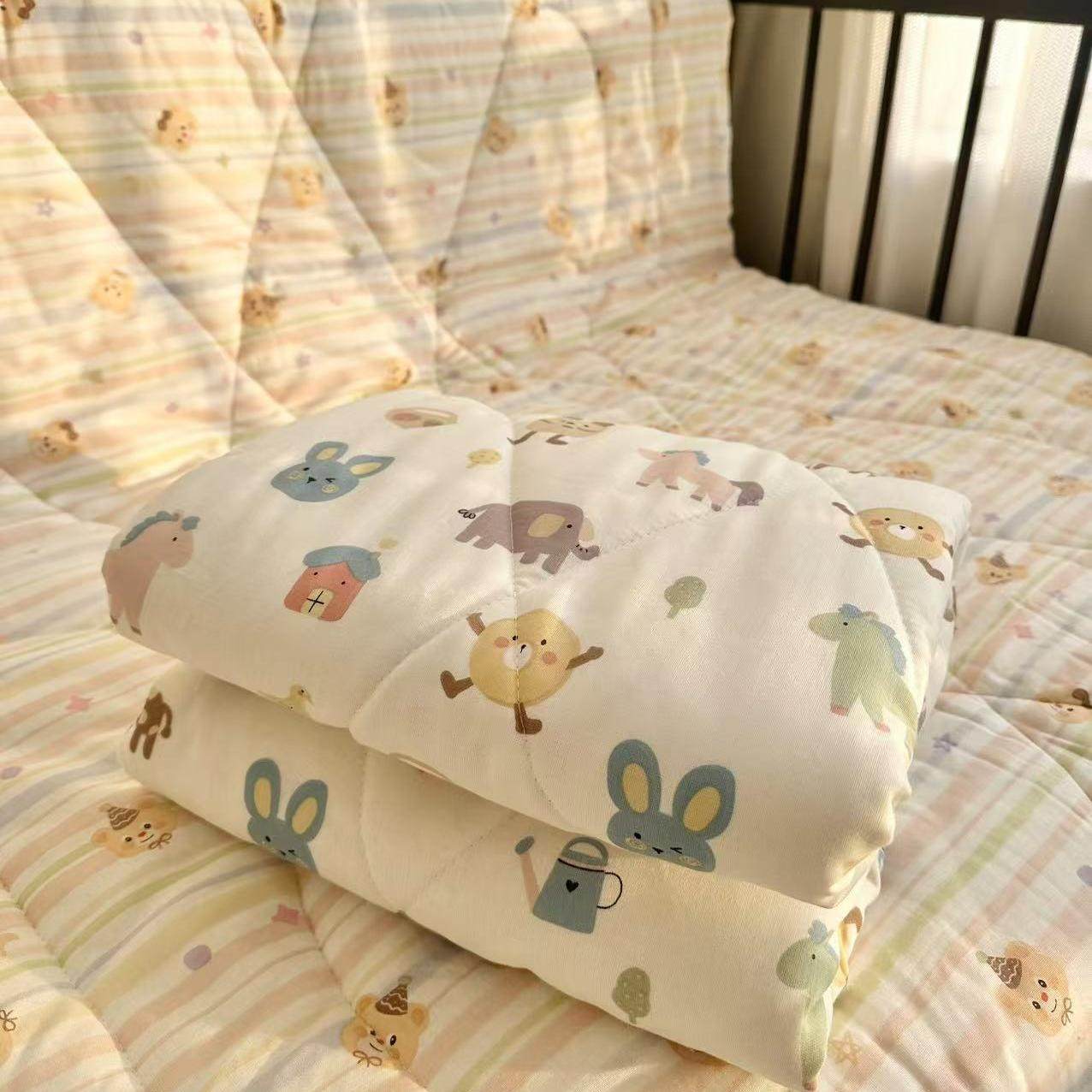 加厚纯棉纱布婴儿秋冬新生儿被子暖气房月子被幼儿园棉花被可水洗,婴童用品,被子,淘宝优惠券,粉丝福利购,淘宝优惠卷