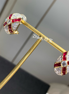 复古风～经典款 红宝石钻石耳环 定金