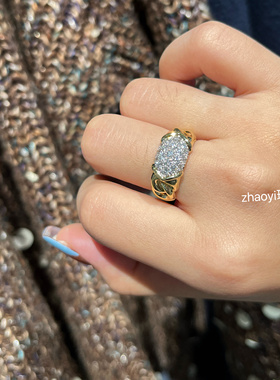 中古风 18k金钻石戒指 定金