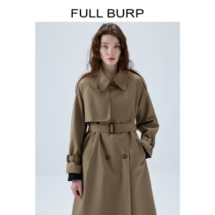 英伦风中长款 风衣春秋新款 高级感大衣小个子垂感收腰外套 现货