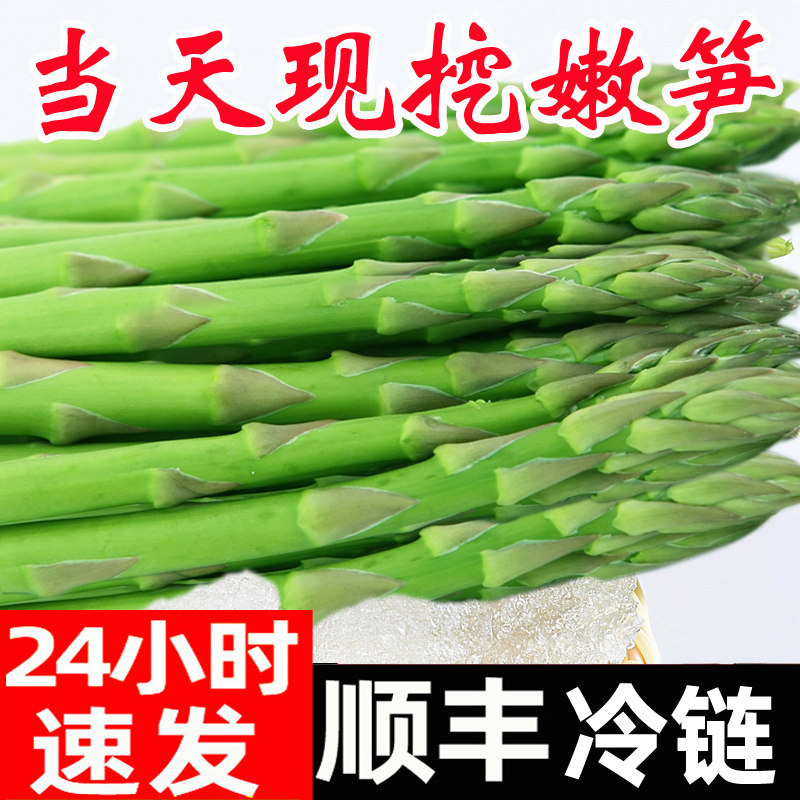 顺丰新鲜芦笋现挖5斤特级农家蔬菜嫩青绿芦笋当季春笋龙须菜整箱