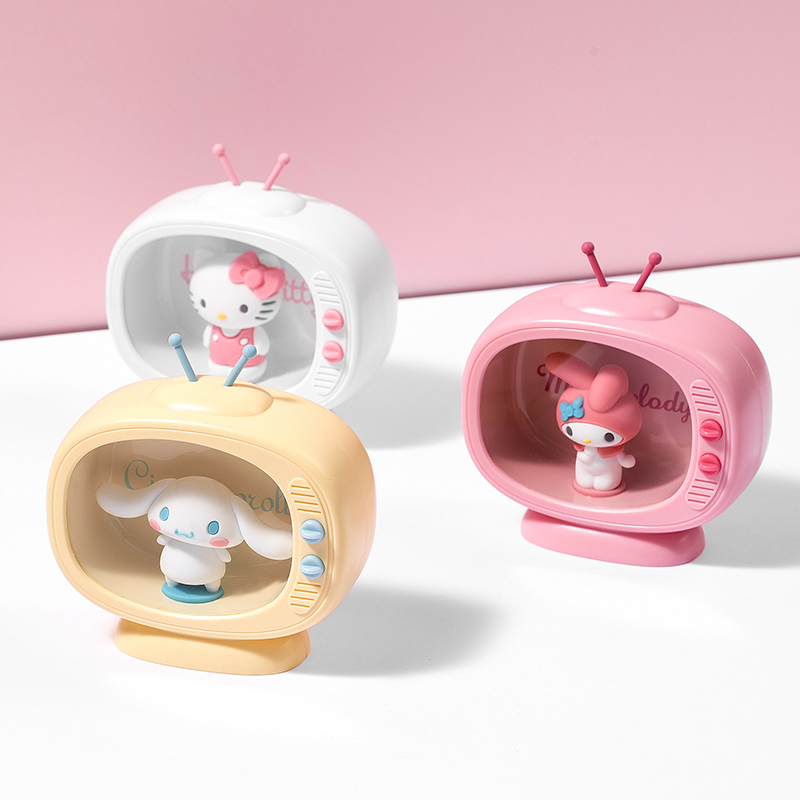 miniso名创优品三丽鸥电视机造型小夜灯凯蒂猫可爱少女床头睡眠灯