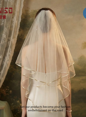 丹尼索头纱求婚领证登记拍照道具