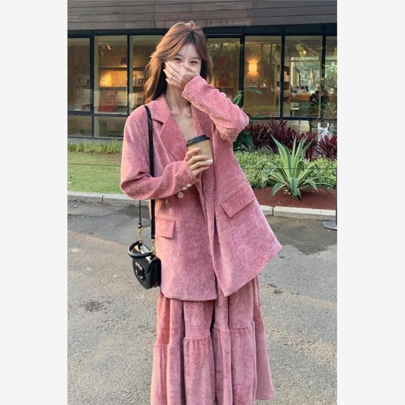 爆款粉色大小姐西装春新