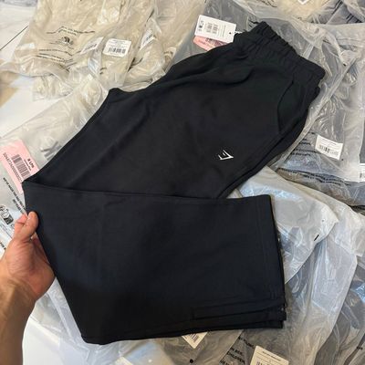 GYMSHARK REST DAY TRACK 透气百搭运动长裤宽松直筒卫裤拉链款