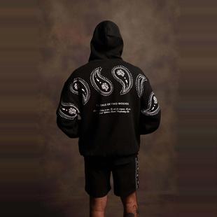 美式 狼头darcsport健身卫衣运动宽松复古宽松上衣