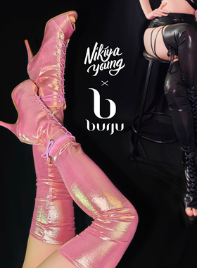 Burju X Nikiya 腿套高跟鞋搭配神器短靴变长靴Heels钢管舞爵士