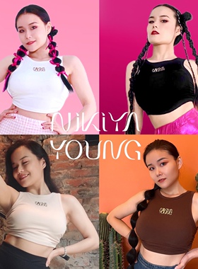 NikiyaYoung版型超正背心【带胸垫】超显圆 身材曲线黑白米棕四色