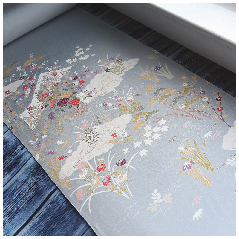 正绢旗袍面料真丝日式中式汉服