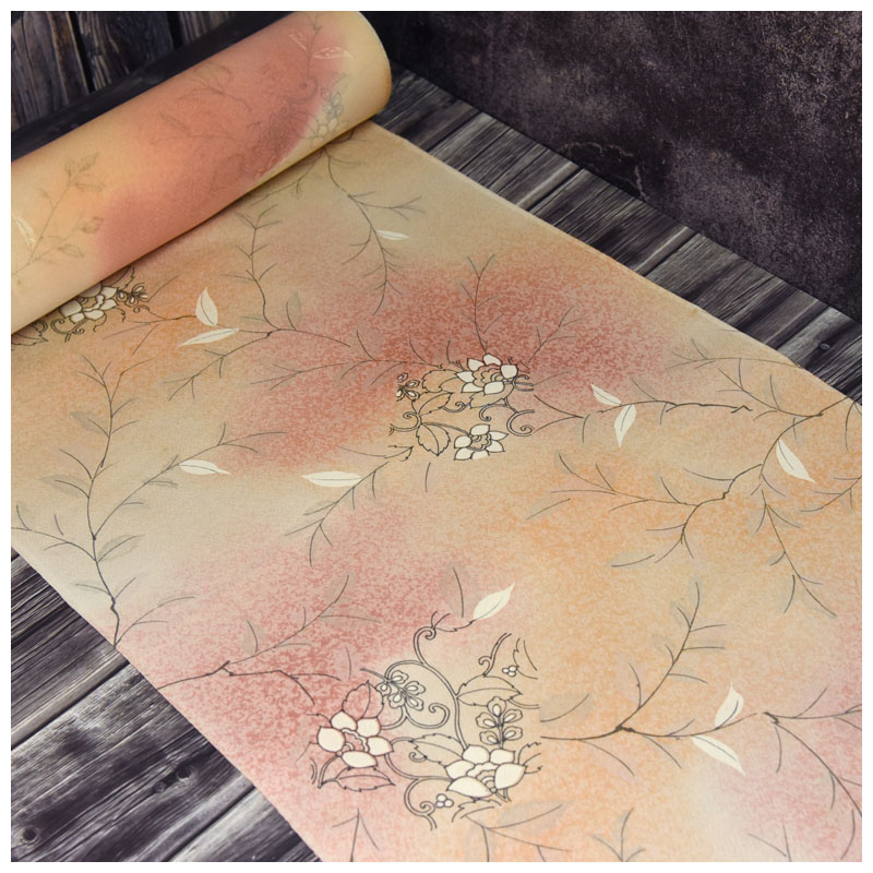 日本正绢晕染汉服旗袍布料