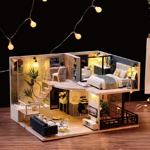 智趣屋新款diy小屋惬意时光创意手工拼装别墅模型材料走心礼物女