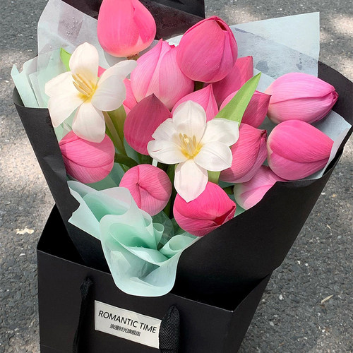 杭州同城订花荷花花束生日送爱人