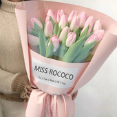 进口郁金香玫瑰混搭生日鲜花束杭州上海北京深圳送老婆女友表白花