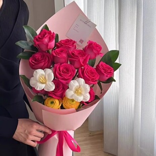 广志送给美伢花弗洛伊德郁金香同款花束生日礼物杭州上海同城速递