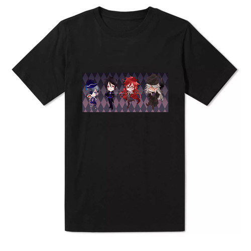 Black Butler 黑执事 黑管家 现货日系男女款圆领纯棉短袖T恤
