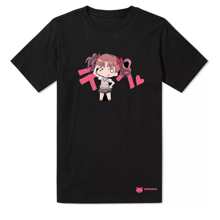 二次元动漫周边 某科学的超电磁炮T御坂美琴 白井黑子纯棉短袖T恤