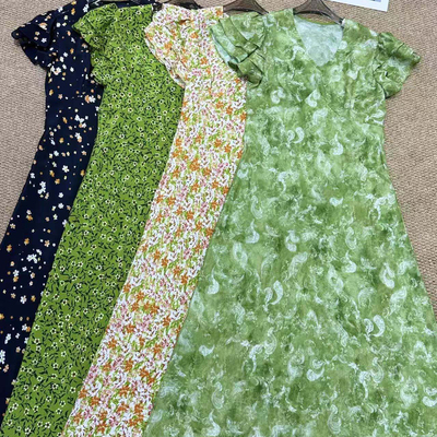 2026夏上新！之梨气质V领斜裁显瘦连衣裙连衣裙桑蚕丝（含100% ）