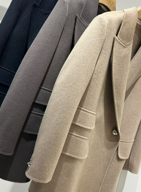 冬上新50%羊绒！西装通勤款气质长袖羊毛外套（含50%绵羊毛）