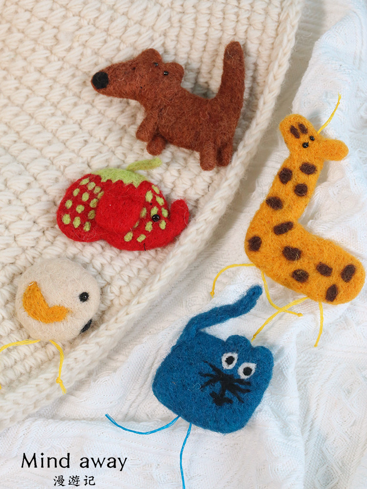 日系ins少女胸针手工羊毛毡成品动物狐狸猫咪别针徽章毛衣包配饰,饰品/流行首饰/时尚饰品新,胸针,淘宝优惠券,粉丝福利购,淘宝优惠卷