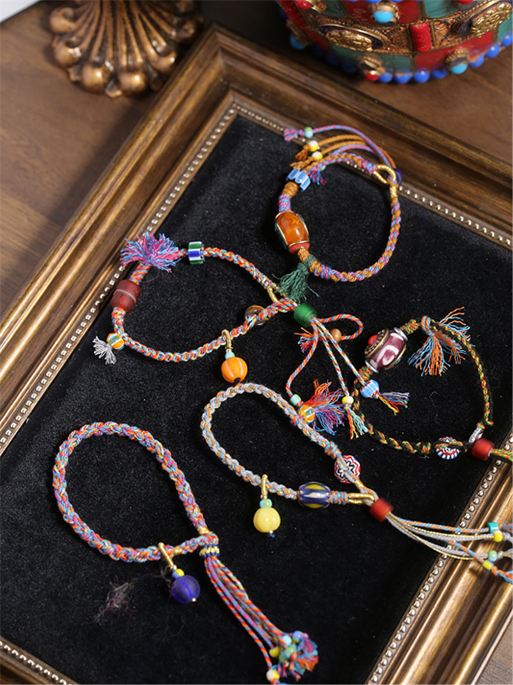 手工自制原创藏风编绳手链