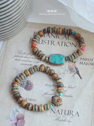 漫游记情侣牛骨民族风串珠手链