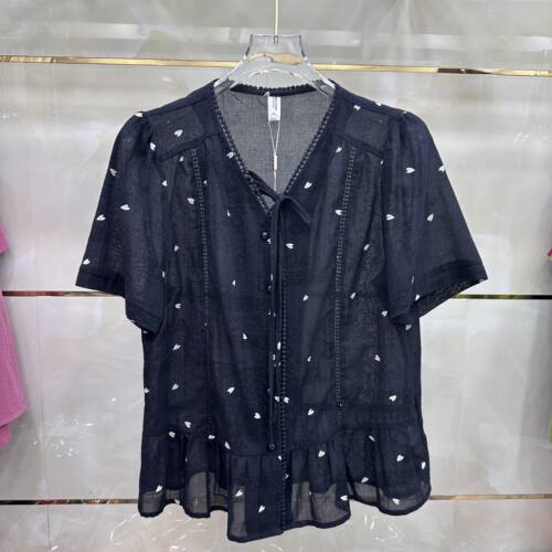 丽诗信LSX-CT2672专柜正品新款夏季女装时尚短袖开衫妈妈装上衣72