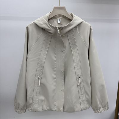 轩妮戈尔2518-1专柜正品春季新款连帽减龄休闲夹克百搭外套女装