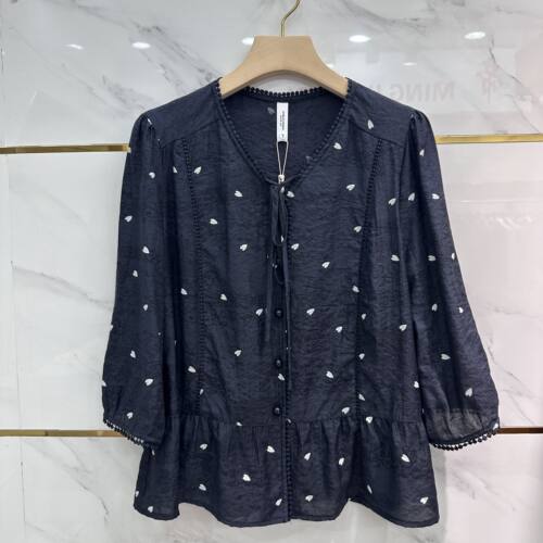 829专柜正品新款春季女装时尚宽松休闲大码妈妈装打底衬衫上衣29