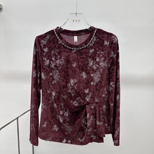 女装 时尚 套头大码 金宝莱567专柜正品 打底长袖 秋季 妈妈装 上衣 新款