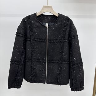 轩妮戈尔2509专柜正品新款春季女装圆领长袖妈妈装休闲夹克衫外套