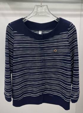 鑫远傲88B-12专柜新款秋季女装圆领条纹妈妈装打底衬衫上衣12