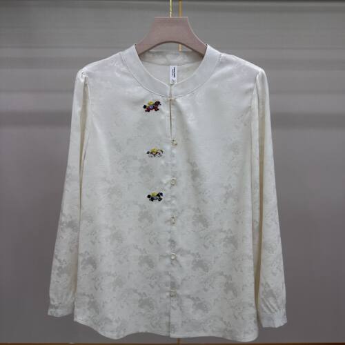 欣雅茜26-805专柜正品新款春季女装套头大码妈妈装打底国风上衣05