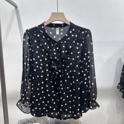 632专柜正品新款春季女装时尚长袖开衫透气妈妈装雪纺衫上衣女32