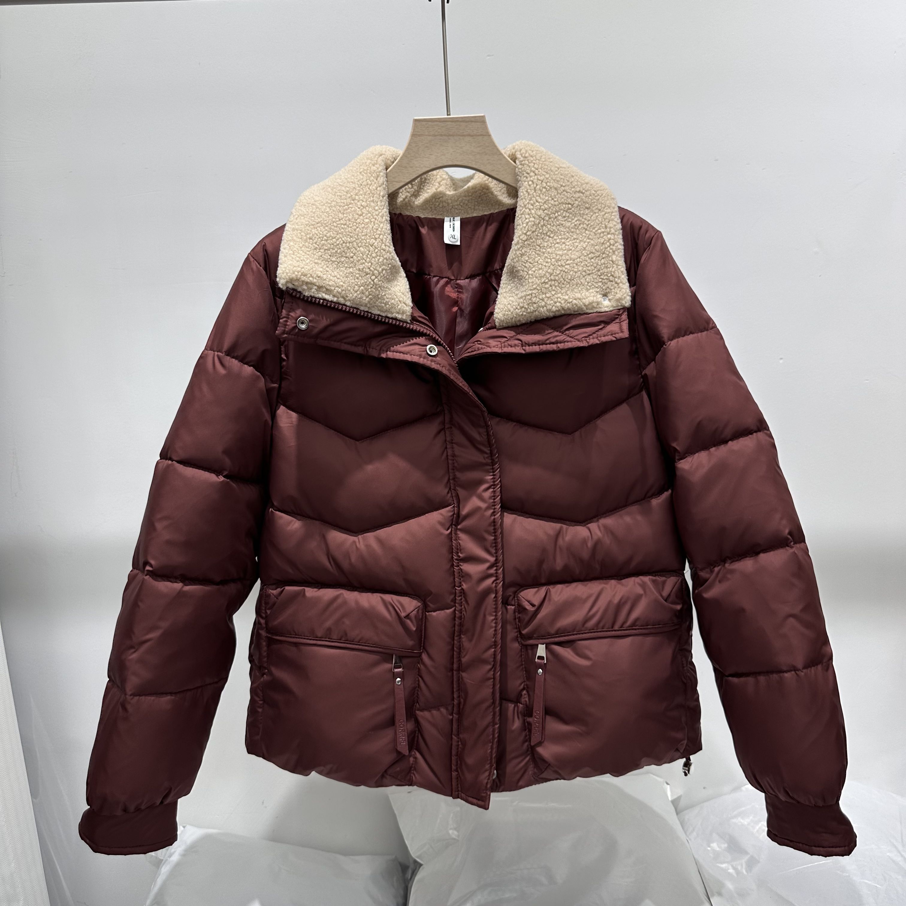 25A811专柜正品新款冬季女装时尚短款大码妈妈装保暖棉衣棉袄女11