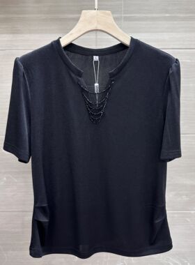 SXMR25-A25专柜正品新款夏季女装时尚短袖套头大码妈妈装上衣女25