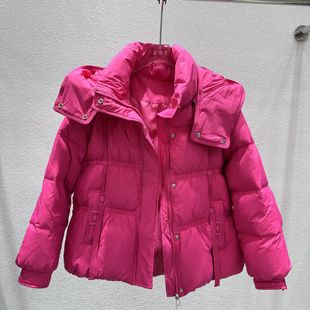 新款 保暖连帽短款 冬季 时尚 白鸭绒羽绒服10 女装 鑫依秀9910专柜正品