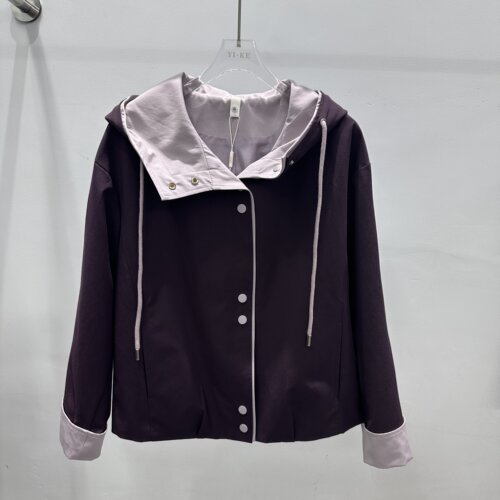 26B808专柜正品新款秋季女装时尚连帽宽松休闲夹克衫短外套妈妈装