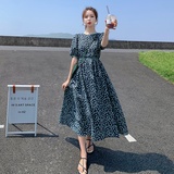 14号出盐缩全棉碎花品质高撞色包边连衣裙266-6672-P105K158，女装连衣裙，浙宝266