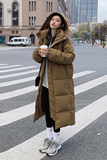 大货已出中戏同款两色超长款羽绒服90绒266-1008-P305K468，女装羽绒服，浙宝266