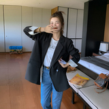 大货已出新款后背开叉假两件条纹拼接西装266-2277，女装西装，浙宝266